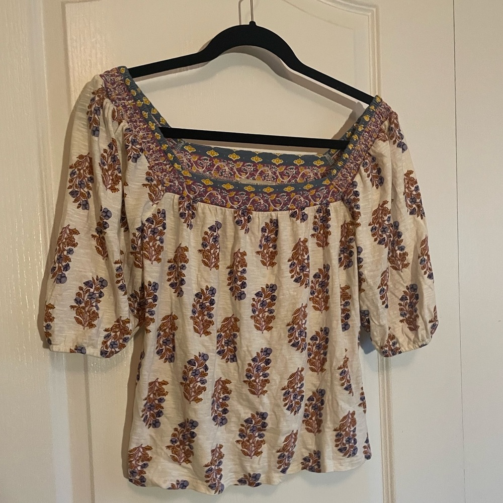 Lucky Brand Ivory Peasant Top - XS